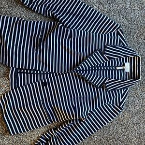 Laundry by Shelli Segal Black and White Striped Blazer
